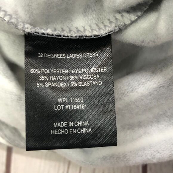 NWT 32 Degree Cool Women Sleeveless Pullover Striped Dress Size XXL Gray B272 -5 - Picture 9 of 15